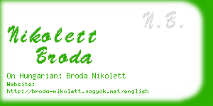 nikolett broda business card